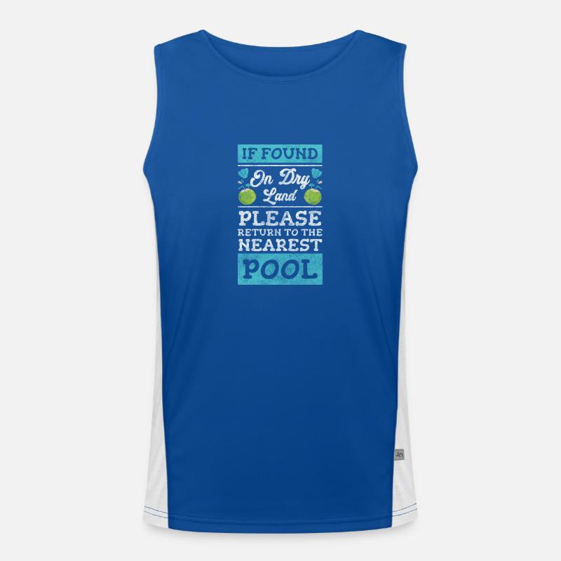 Pool Swimming Pool Power Sun Men's Functional Contrast Tank Top 
