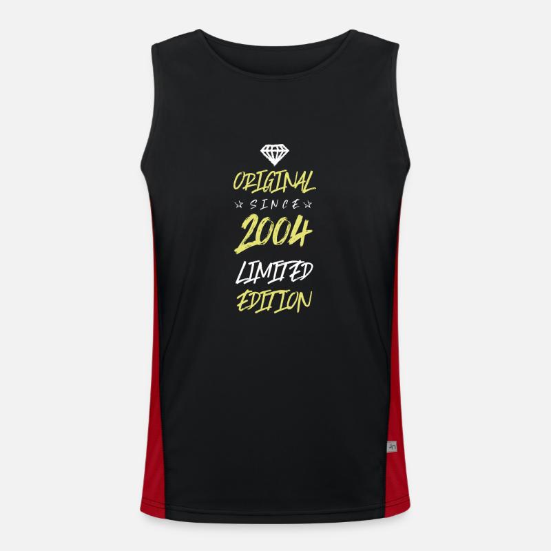 2004 Limited Edition - Men's Functional Contrast Tank Top  - black/red