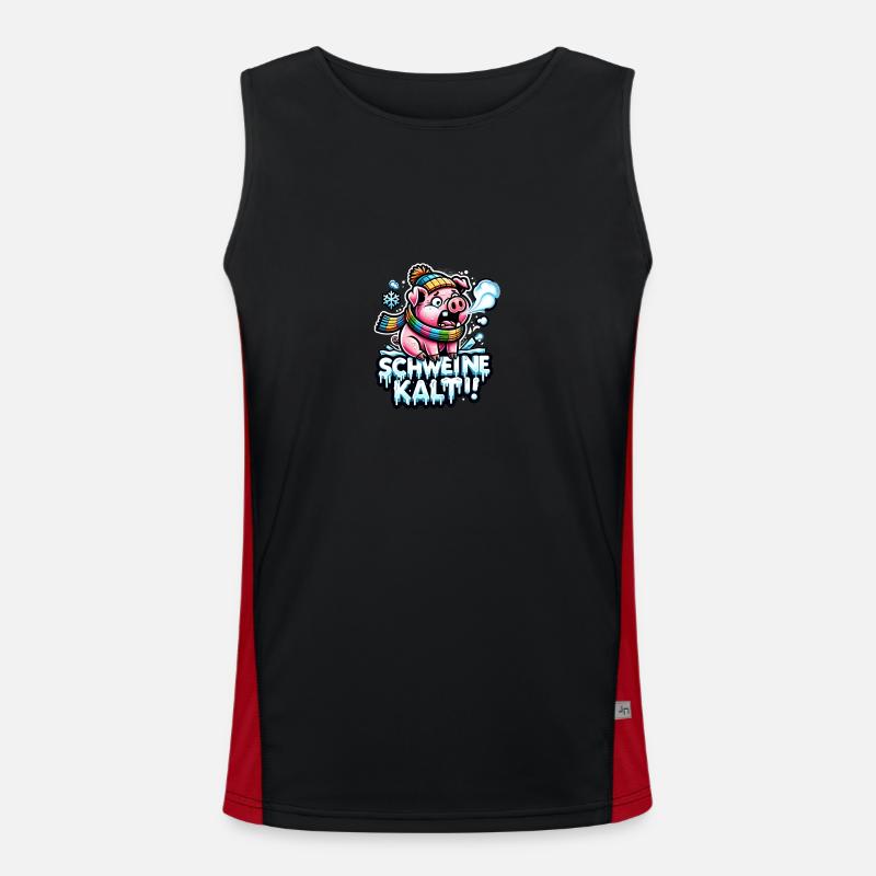 Pork cold Men's Functional Contrast Tank Top 