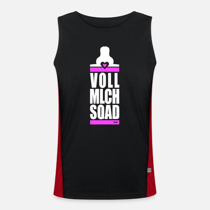 VOLLMILCH SQUAD - Mädis Funktionelles Kontrast-Tank Top für Männer 
