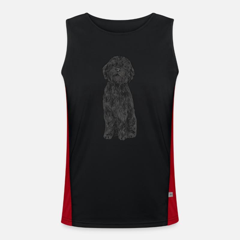 Goldendoodle Hund Geschenk Funktionelles Kontrast-Tank Top für Männer 