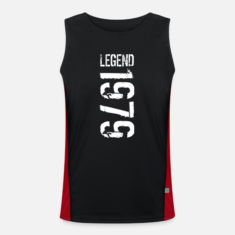 Legend 1979 white Funktionelles Kontrast-Tank Top für Männer 