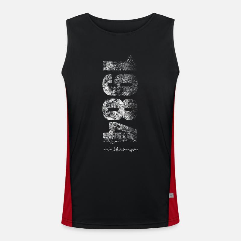 Dist Make It Fiction Again (1984) Men's Functional Contrast Tank Top 