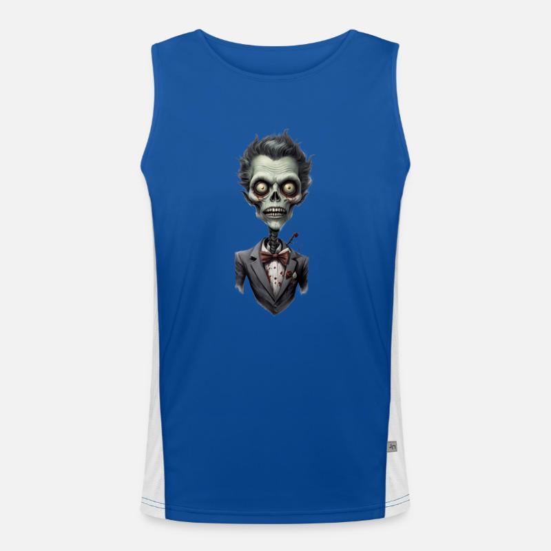 ZOMBIE im Kostüm 15 Funktionelles Kontrast-Tank Top für Männer 