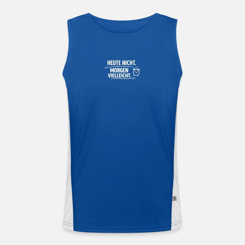 Heute nicht Morgen vielleicht  Funktionelles Kontrast-Tank Top für Männer 