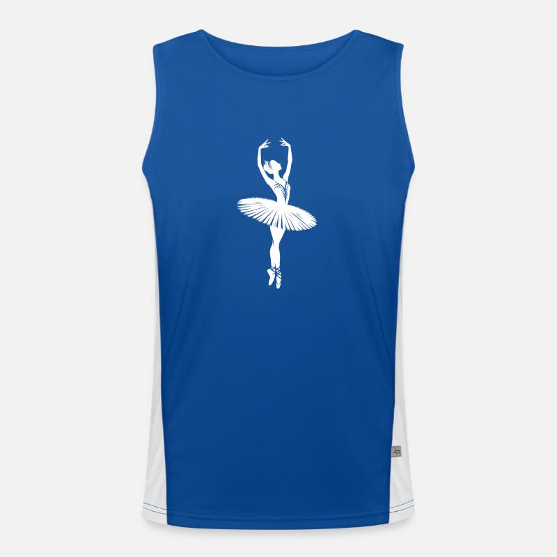 Modern ballet in ballerina silhouette Men's Functional Contrast Tank Top 