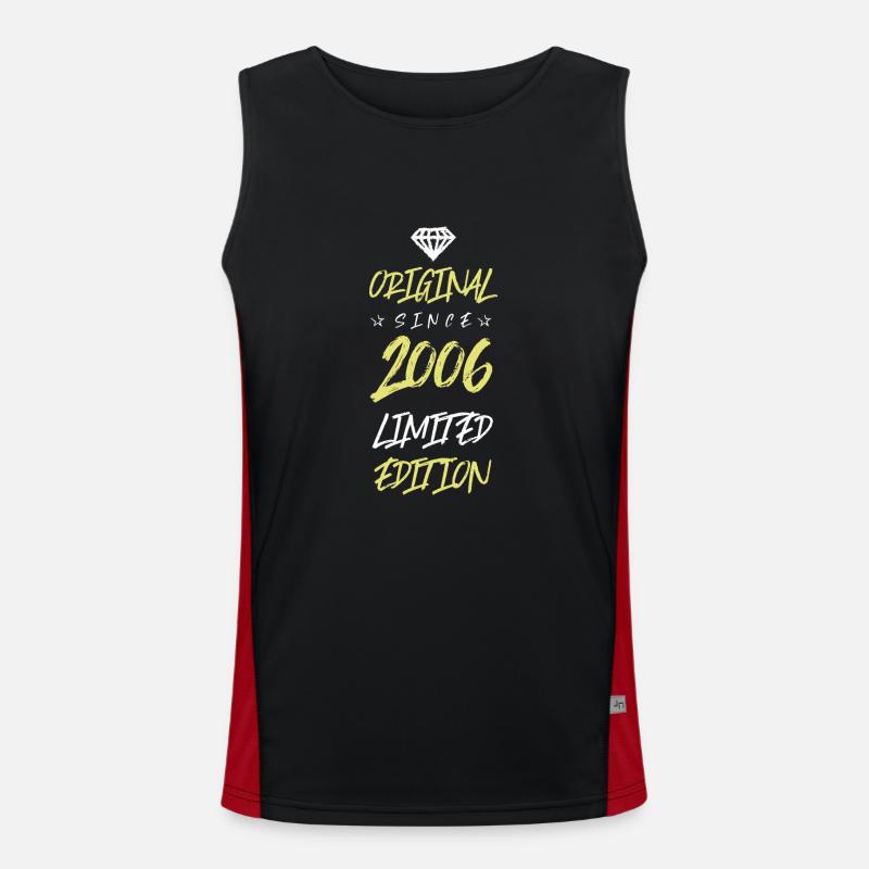 2006 Limited Edition - Men's Functional Contrast Tank Top  - black/red