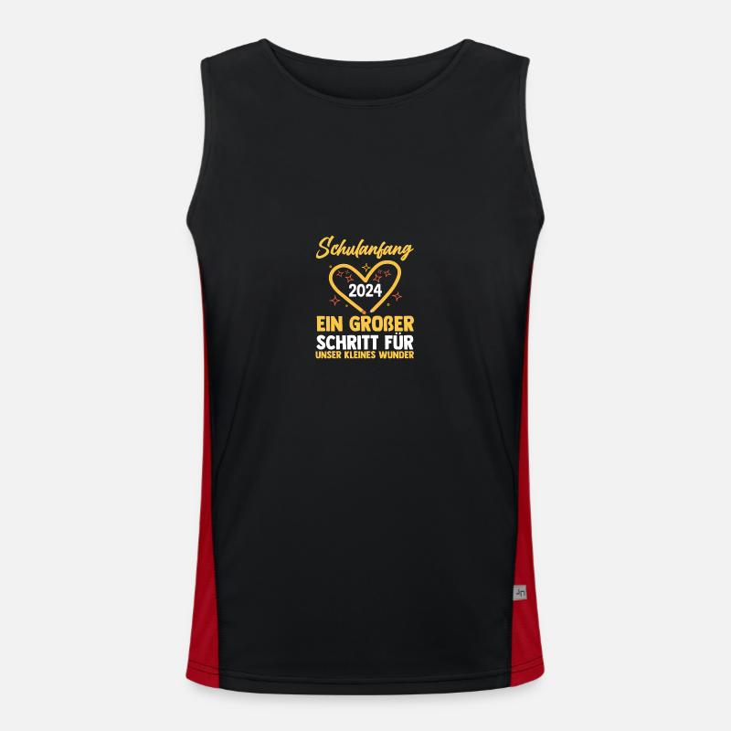 Eltern Schulkind Grundschule Erste Klasse Einschul Funktionelles Kontrast-Tank Top für Männer 