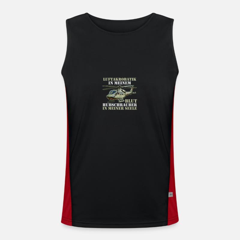 Pilot Helicopter Helicopter Men's Functional Contrast Tank Top 