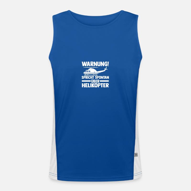 Pilot Helicopter Helicopter Men's Functional Contrast Tank Top 