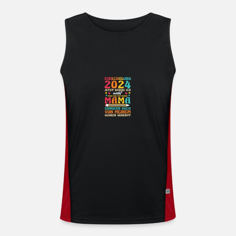 1. Klasse Schulkind Schulanfang Einschulung Funktionelles Kontrast-Tank Top für Männer 