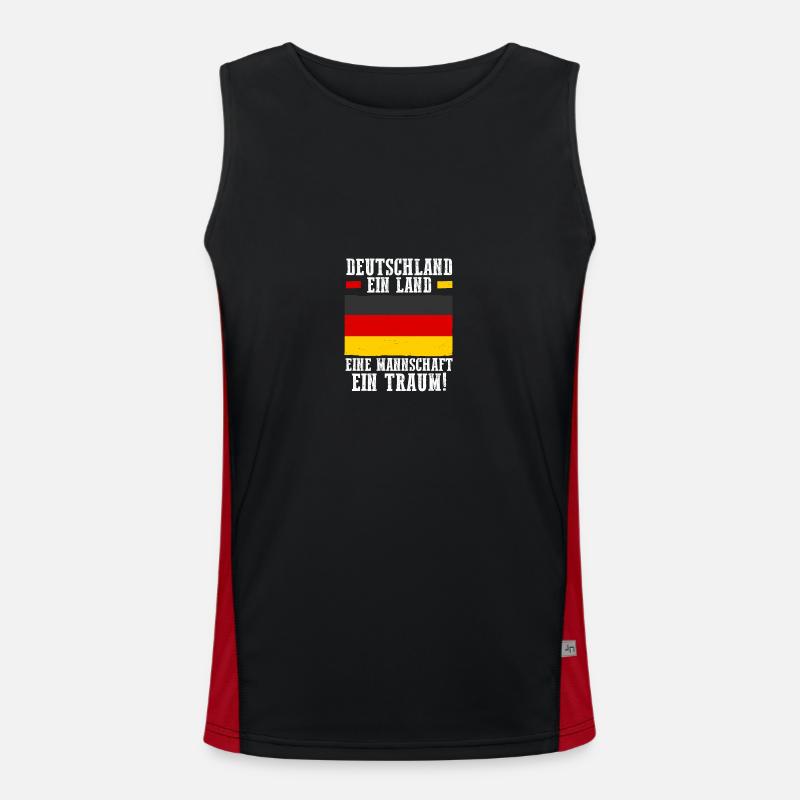 German German Germany - Men's Functional Contrast Tank Top  - black/red