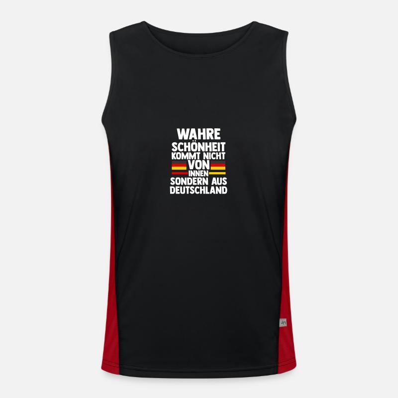 German German Germany - Men's Functional Contrast Tank Top  - black/red