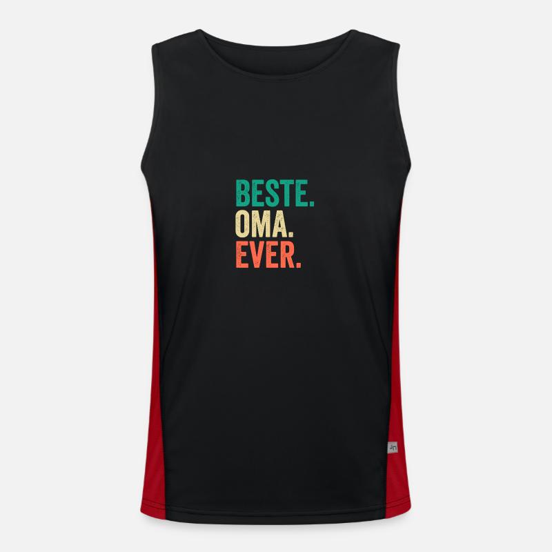 Großmutter Oma Funktionelles Kontrast-Tank Top für Männer 