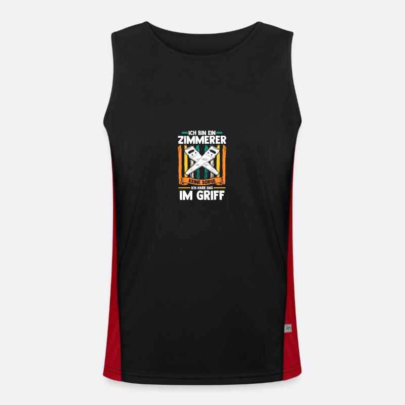 Carpenter Carpenter - Men's Functional Contrast Tank Top  - black/red