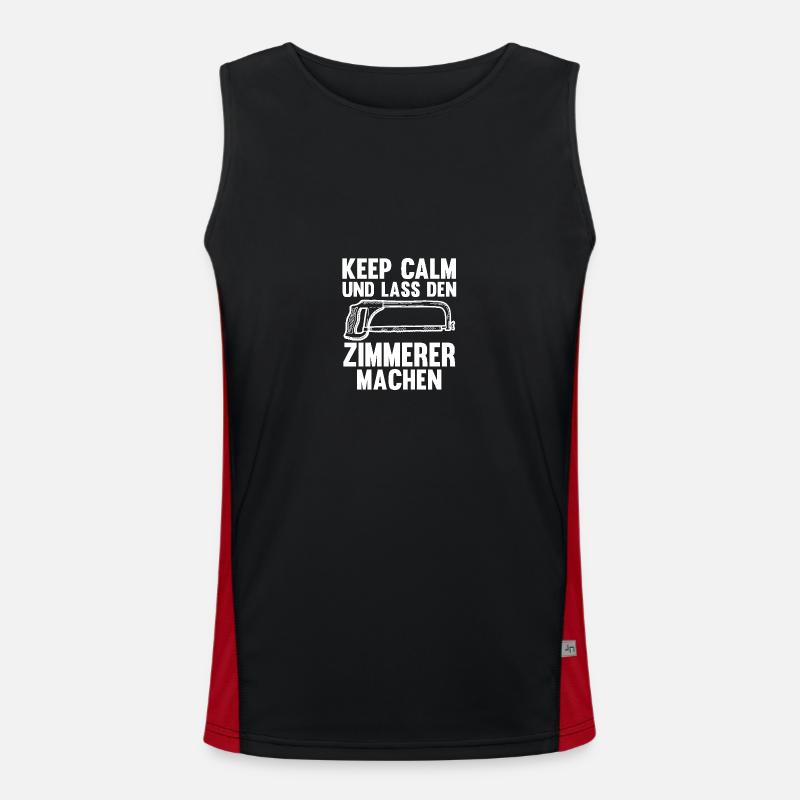 Carpenter Carpenter - Men's Functional Contrast Tank Top  - black/red