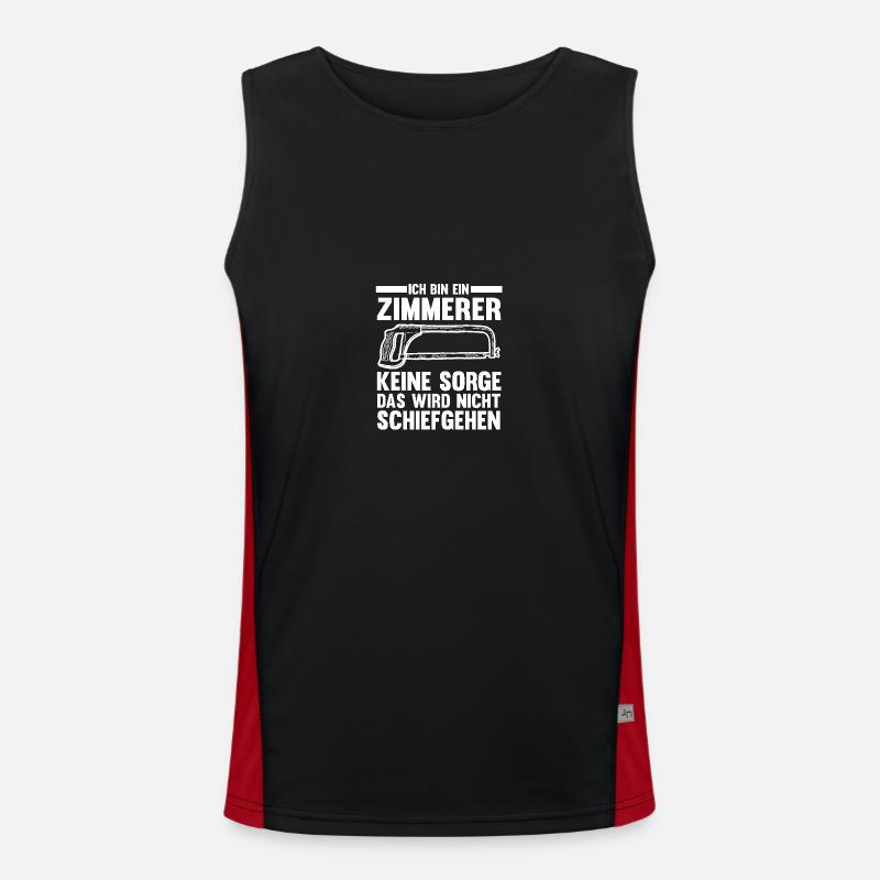Carpenter Carpenter - Men's Functional Contrast Tank Top - black/red