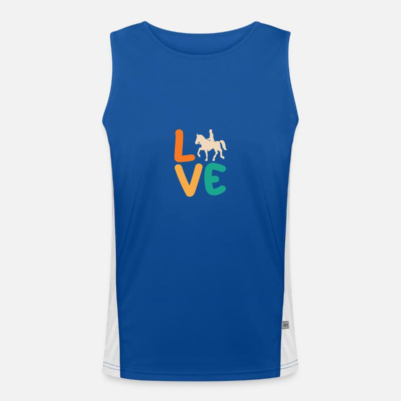 Riding Horses Men's Functional Contrast Tank Top 