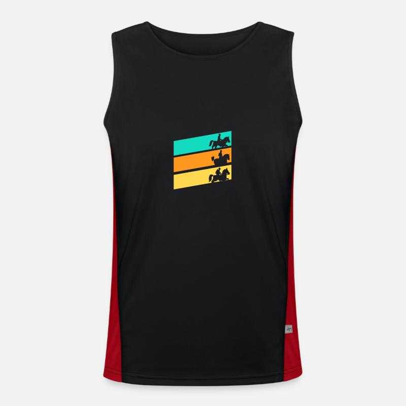 Riding Horses Men's Functional Contrast Tank Top 