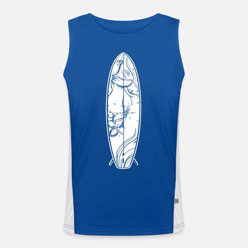 Cartoon Surfboard Men's Functional Contrast Tank Top 