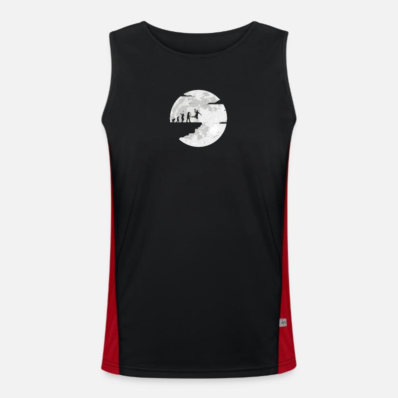 Moon Evolution Celebration - Men's Functional Contrast Tank Top  - black/red