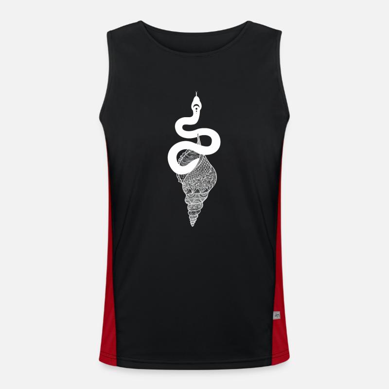 Cosmos Serpent - Snake with shell with pattern Men's Functional Contrast Tank Top 