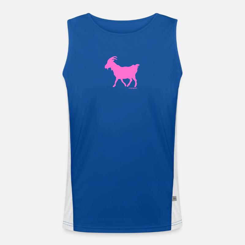 Sündenbock rosa Funktionelles Kontrast-Tank Top für Männer 