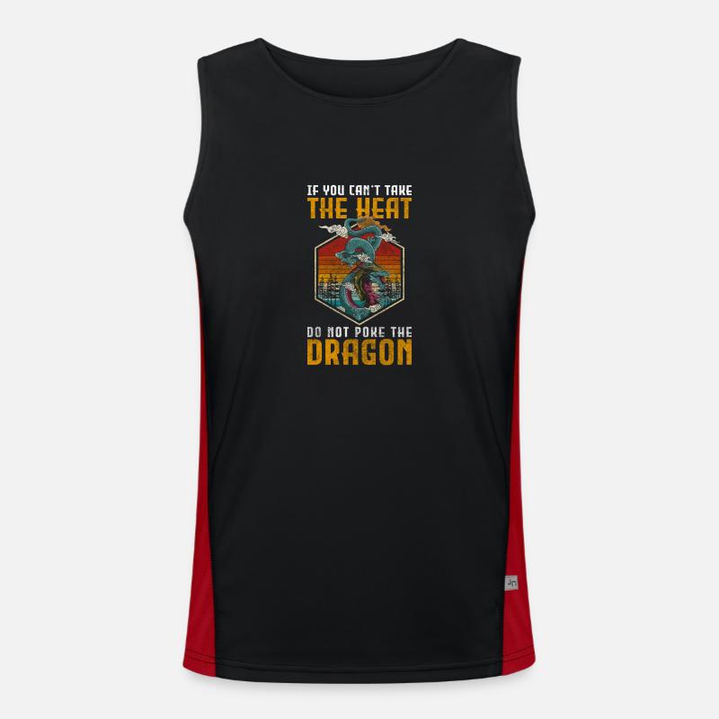 Feuer Mittelalter Tribal Funktionelles Kontrast-Tank Top für Männer 