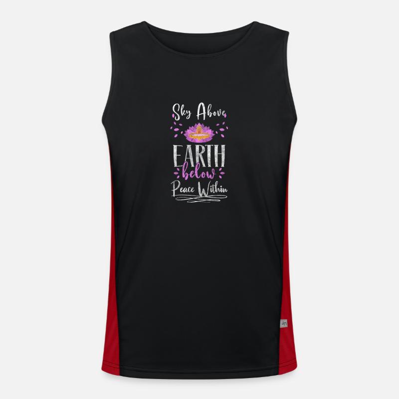 Meditation Seele Mandala Funktionelles Kontrast-Tank Top für Männer 