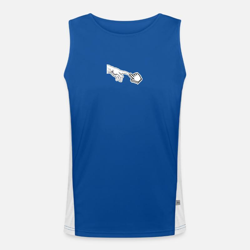 Pixelzeiger Handkunst Funktionelles Kontrast-Tank Top für Männer 