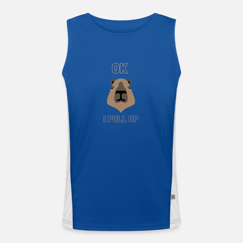 capybara Ok I pull Up Men's Functional Contrast Tank Top 