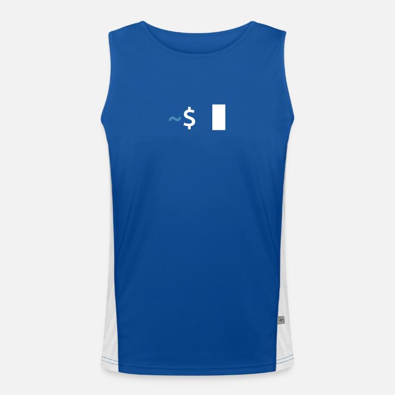 Linux Shell Command Funktionelles Kontrast-Tank Top für Männer 