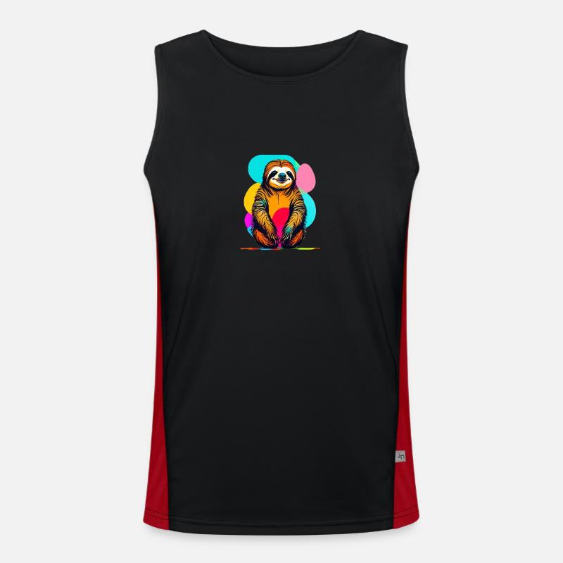 Faultier Funktionelles Kontrast-Tank Top für Männer 