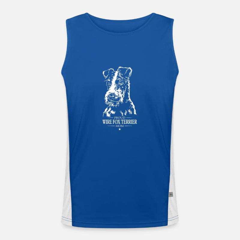Wire Fox Terrier Mom Dogs Fox Terrier Wilsigns Men's Functional Contrast Tank Top 