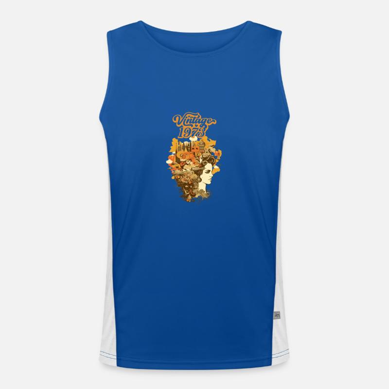 1973 Funktionelles Kontrast-Tank Top für Männer 