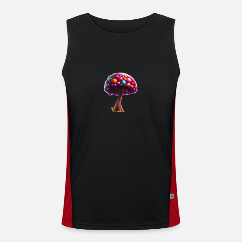 Süßigkeiten Baum Funktionelles Kontrast-Tank Top für Männer 