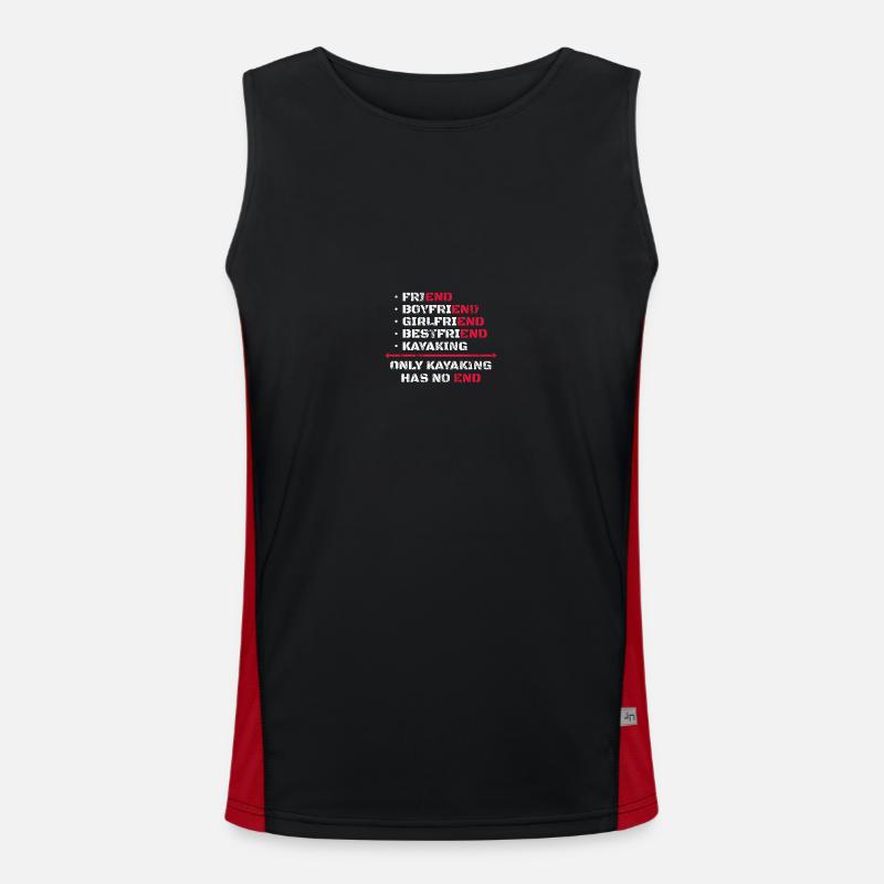 Only Kayaking Has No End Kayak Kajak Kajakfahrer Funktionelles Kontrast-Tank Top für Männer 
