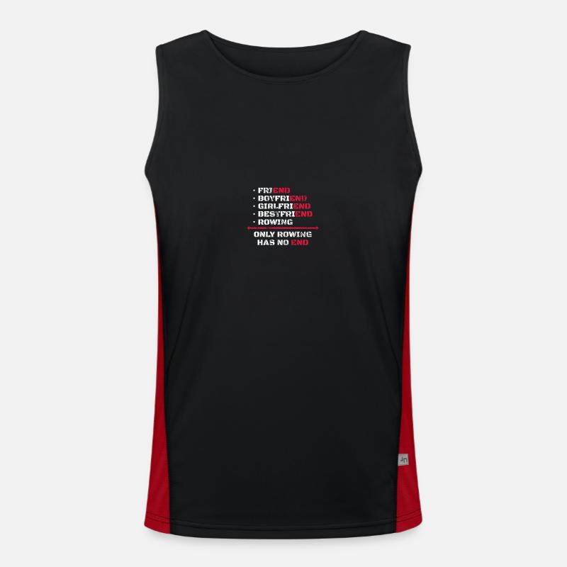 Only Rowing Has No End Kajak Kanu Paddelboot Funktionelles Kontrast-Tank Top für Männer 