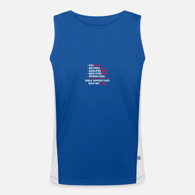 Only Sprinting Has No End Billard Funktionelles Kontrast-Tank Top für Männer 