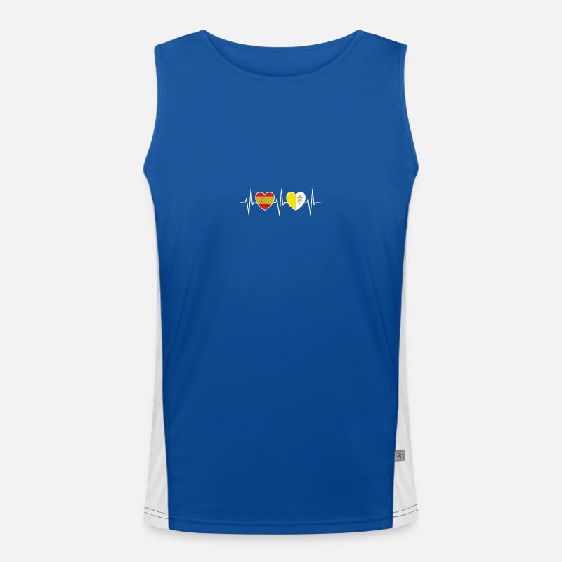 Espagne et Vatican Vaticans Drapeaux du Vatican Débardeur respirant contrasté Homme 