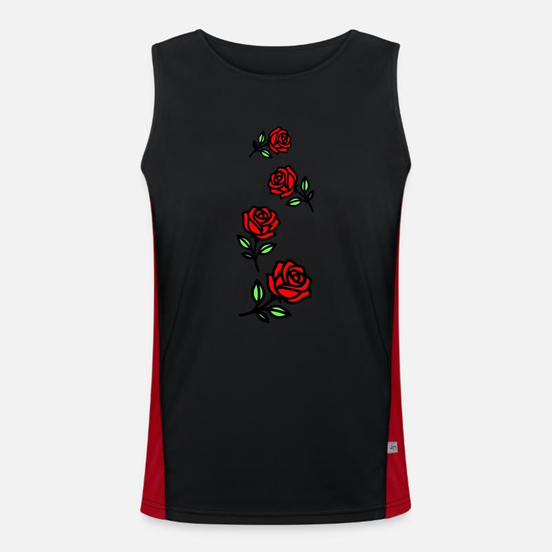 Roses Fleurs Débardeur respirant contrasté Homme 