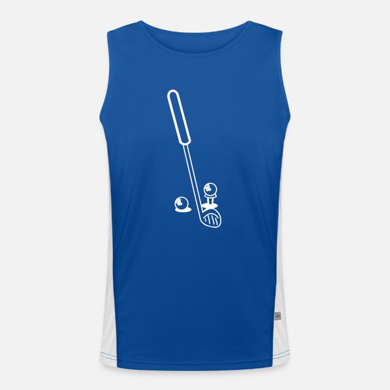 Golfspieler Golfschläger Golfball Golfer Golf Funktionelles Kontrast-Tank Top für Männer 