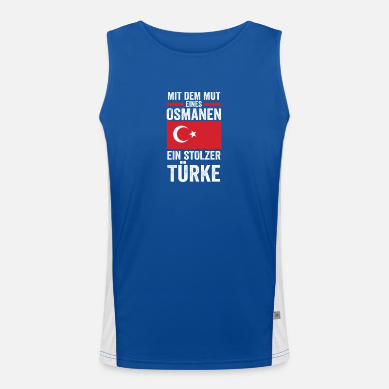 Turks Turkish Turkey Men's Functional Contrast Tank Top 
