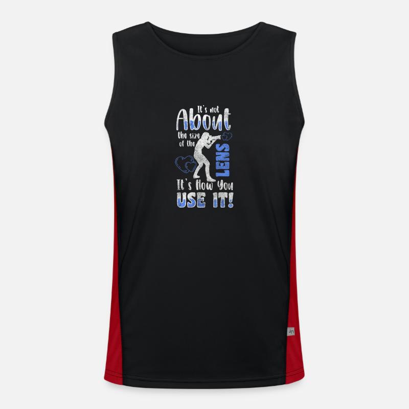 Camera Heartbeat Men's Functional Contrast Tank Top 