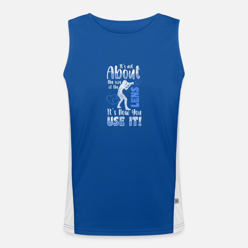 Camera Heartbeat Men's Functional Contrast Tank Top 