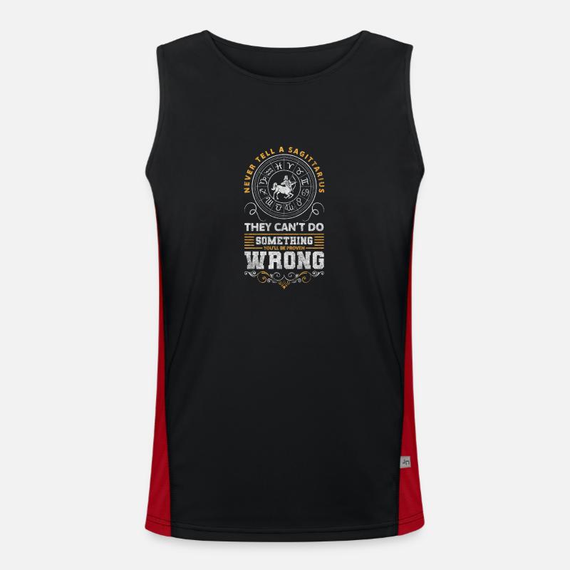 Sternzeichen Dezember Geburt Sterne Funktionelles Kontrast-Tank Top für Männer 