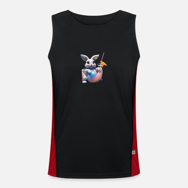 Häschen Schlurp Funktionelles Kontrast-Tank Top für Männer 
