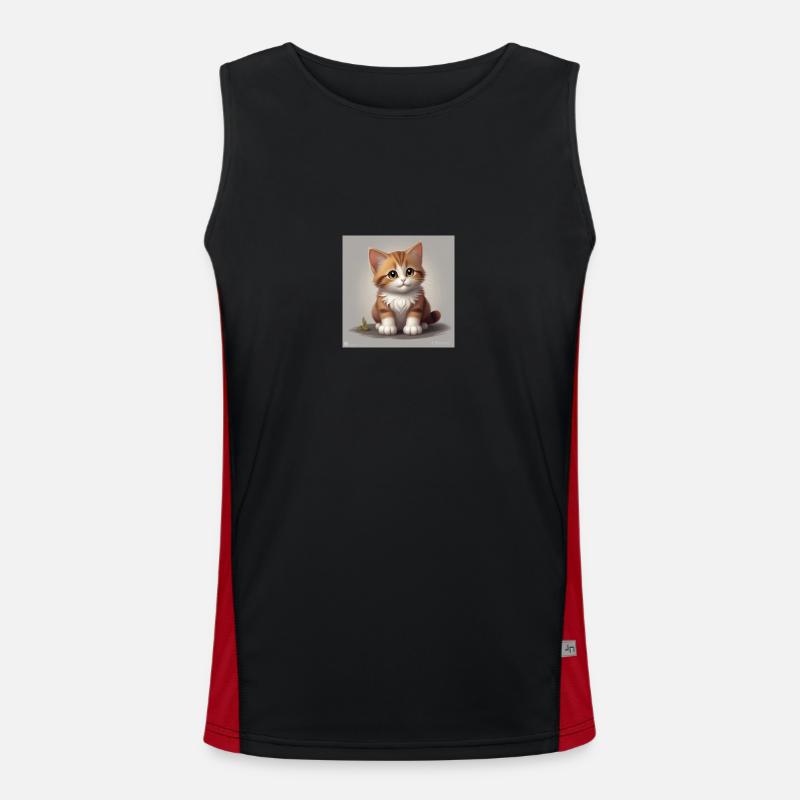 Niedliche Katze Funktionelles Kontrast-Tank Top für Männer 