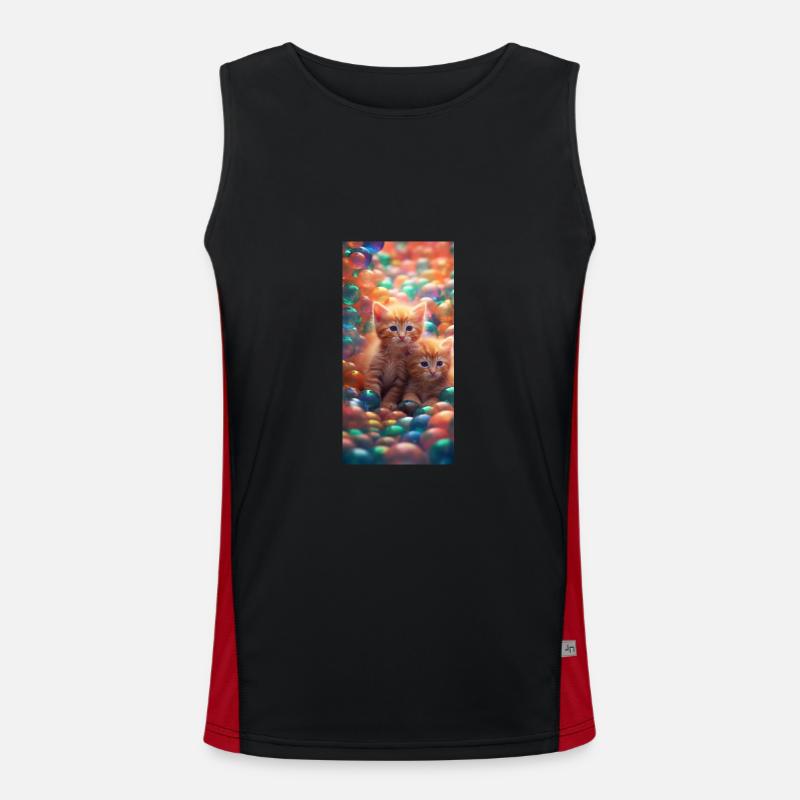 Chatons mignons Débardeur respirant contrasté Homme 