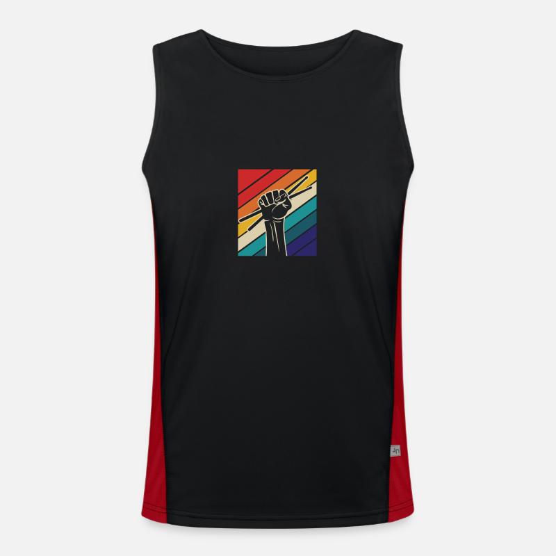 Drums, Drum, Music, Instrument Men's Functional Contrast Tank Top 